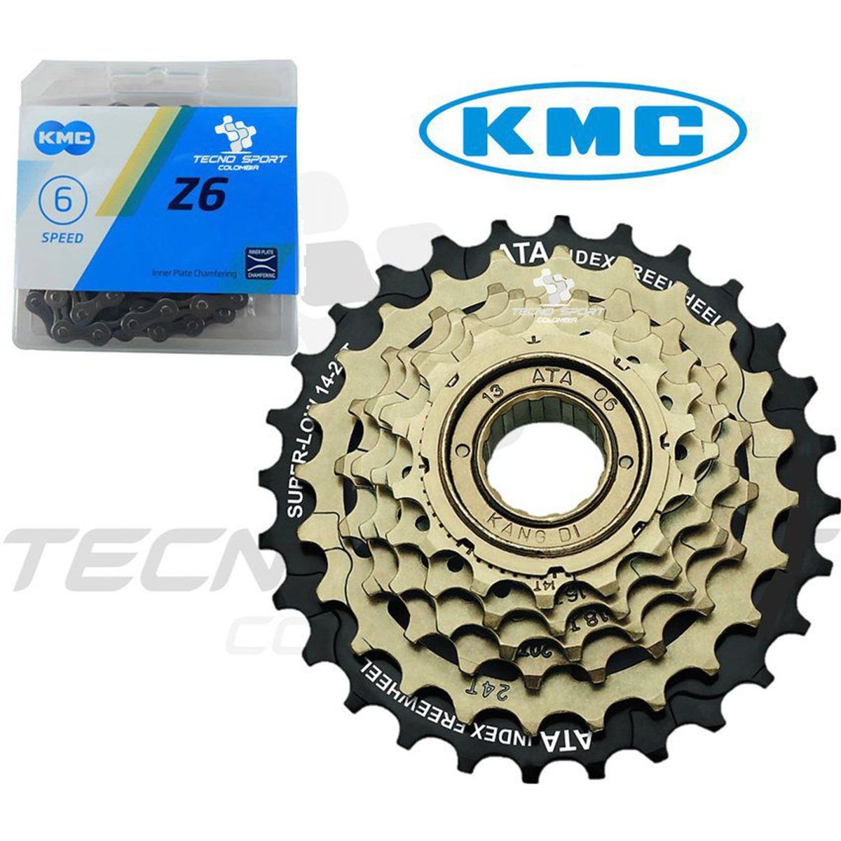 SHIMANO - Pacha bicicleta 6 velocidades rosca + cadenilla mtb ruta