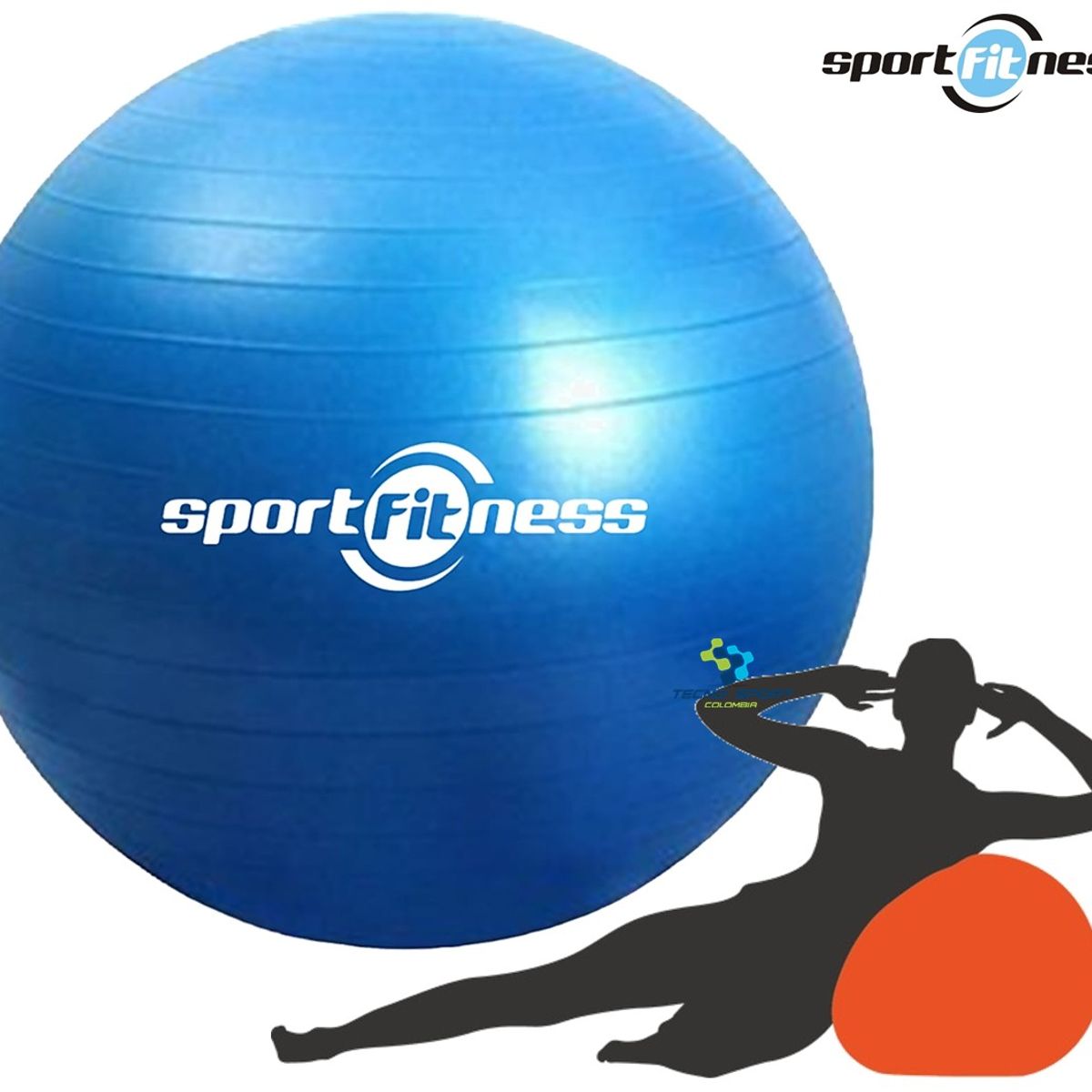 SPORT FITNESS - Pelota 75cm pilates yoga bola gimnasia sportfitness gym ball