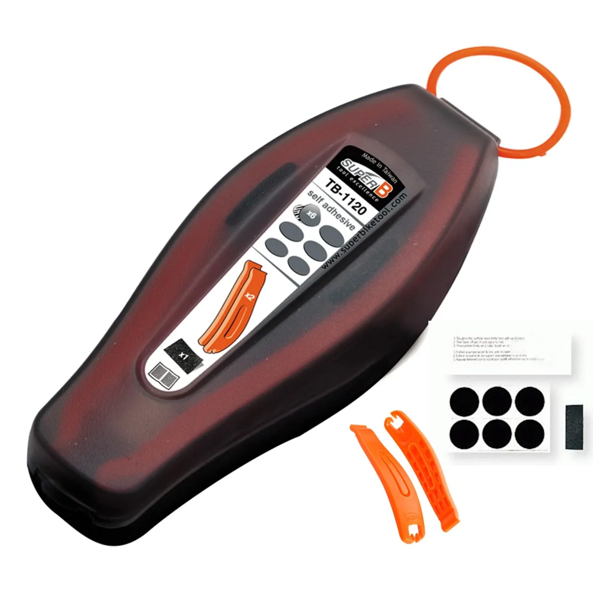 SUPER B - Kit parche bicicleta  palanca super b con pegamento 9pzs