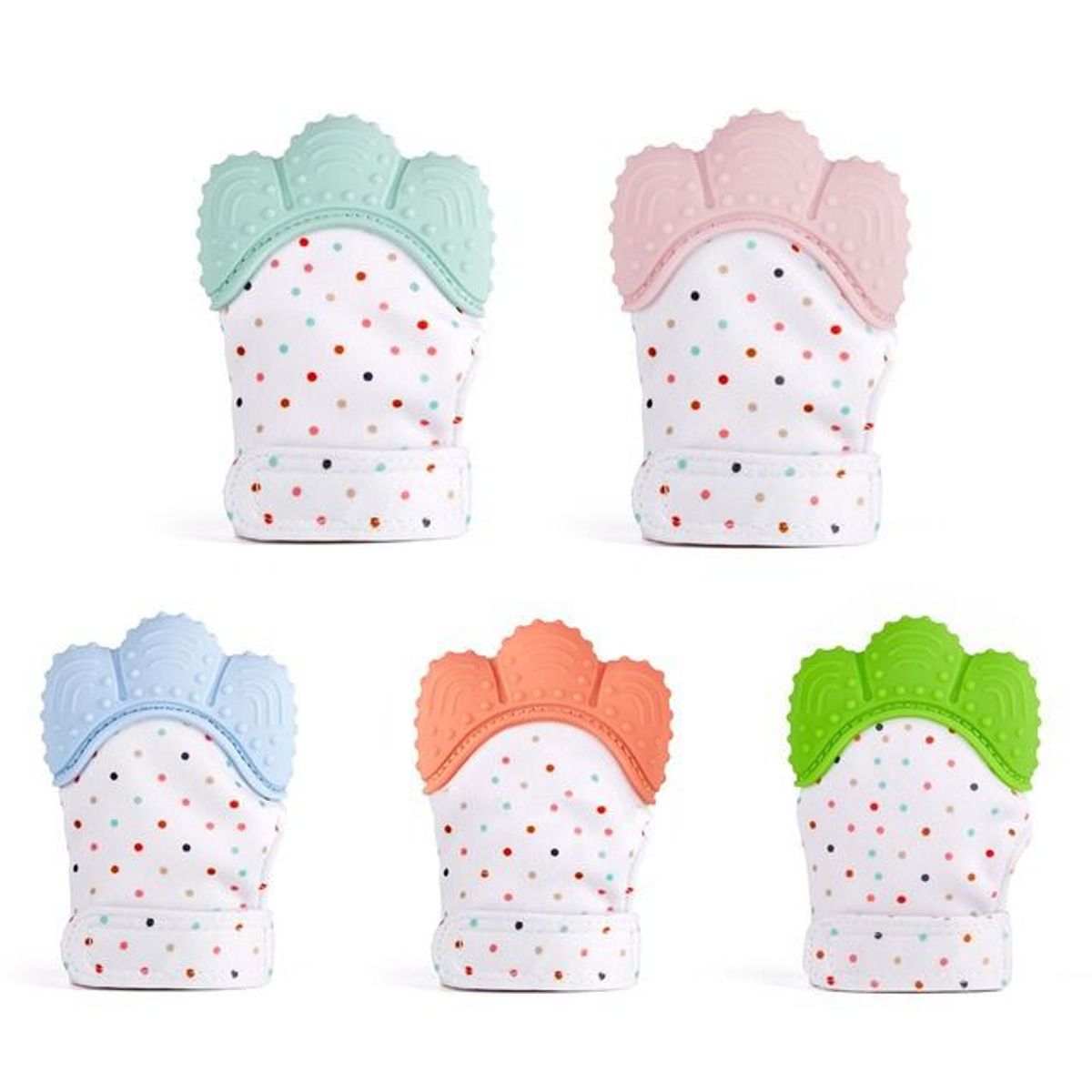 GENERICO - Guante Para Bebes Rasca Encías llama dientes - Naranja