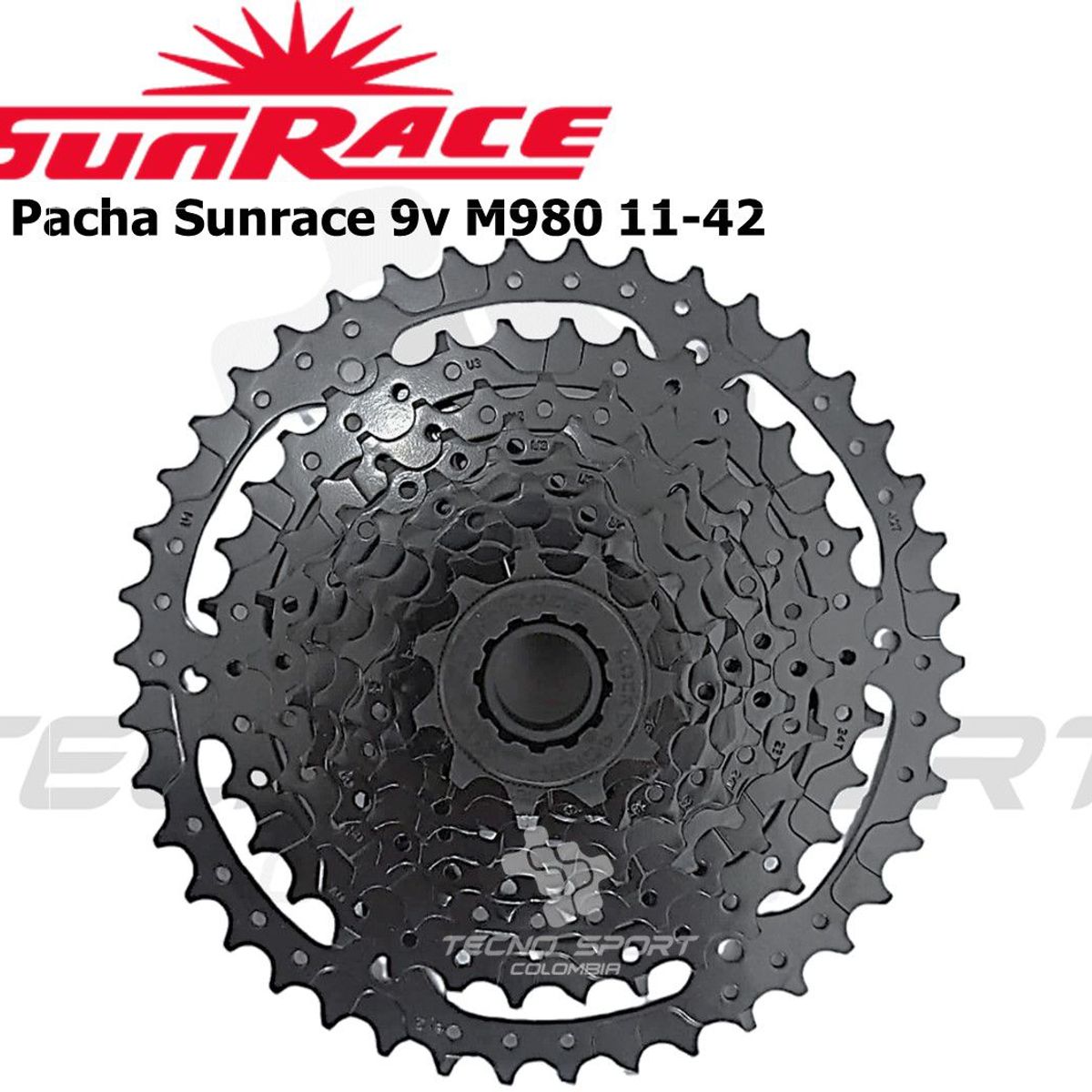 SUNRISE - Pacha cassette sunrace 9v 11-42 compatible shimano bicicleta