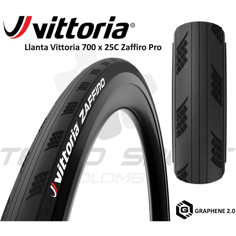VITTORIA - Llanta Bicicleta 700 X 25 Vittoria Zaffiro Pro Grafeno Ruta