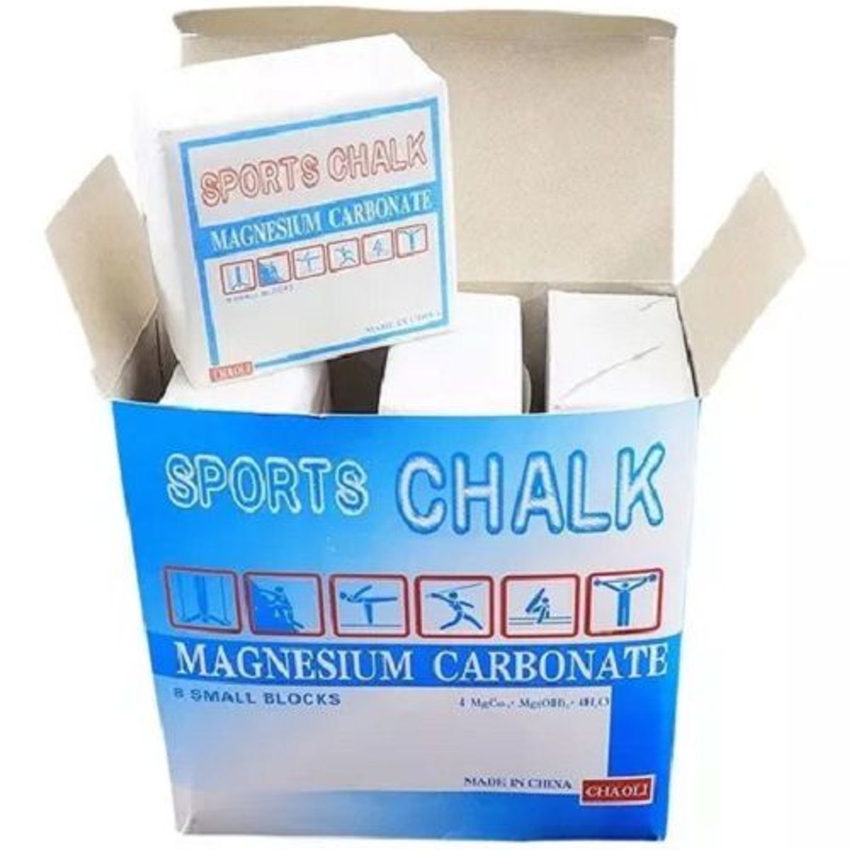 SPORT FITNESS - Tiza De Magnesio Caja X 8 Bloques Entreno Crossfit/Barras