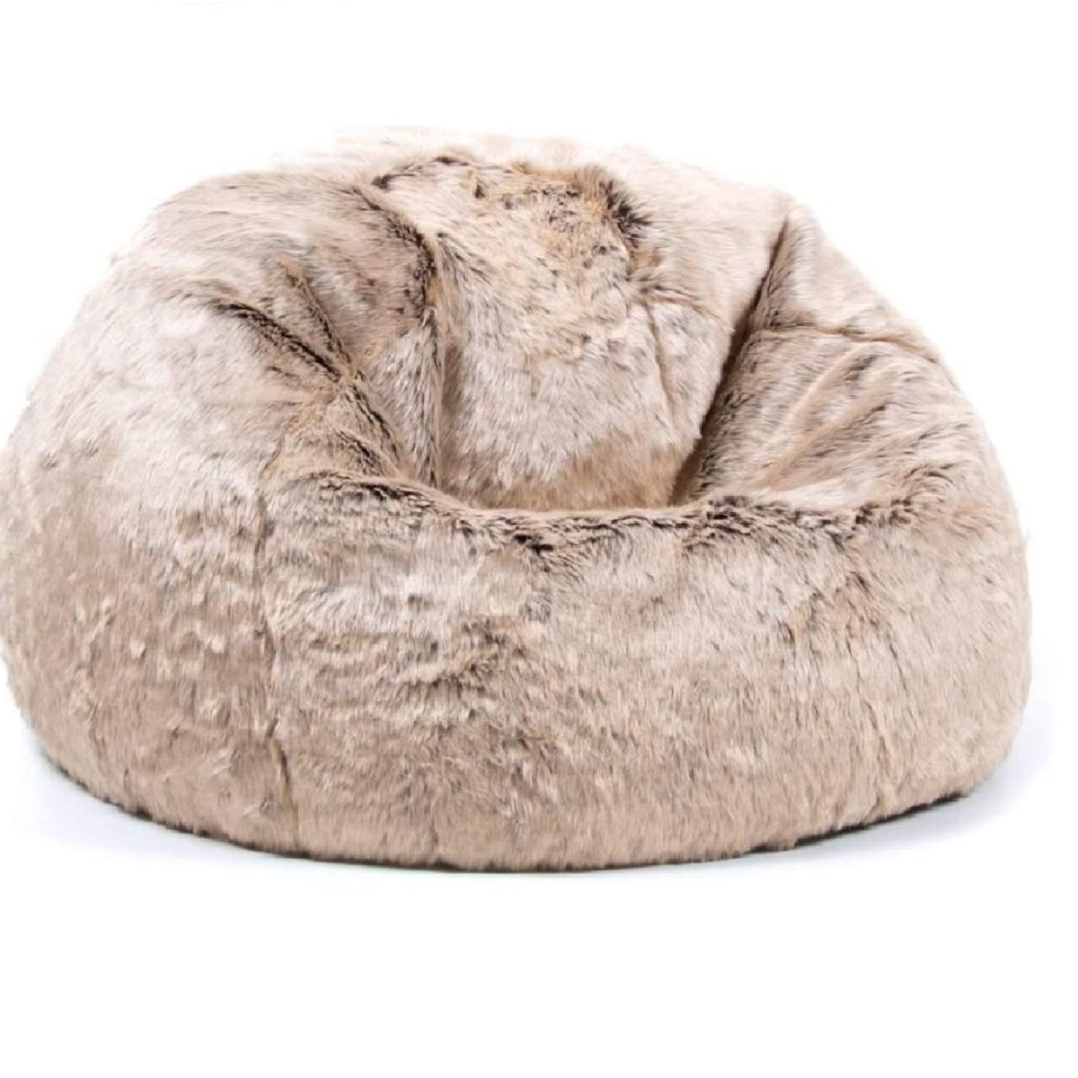 BANZAY - Puff pera gigante peludo peluche - Café Matizado