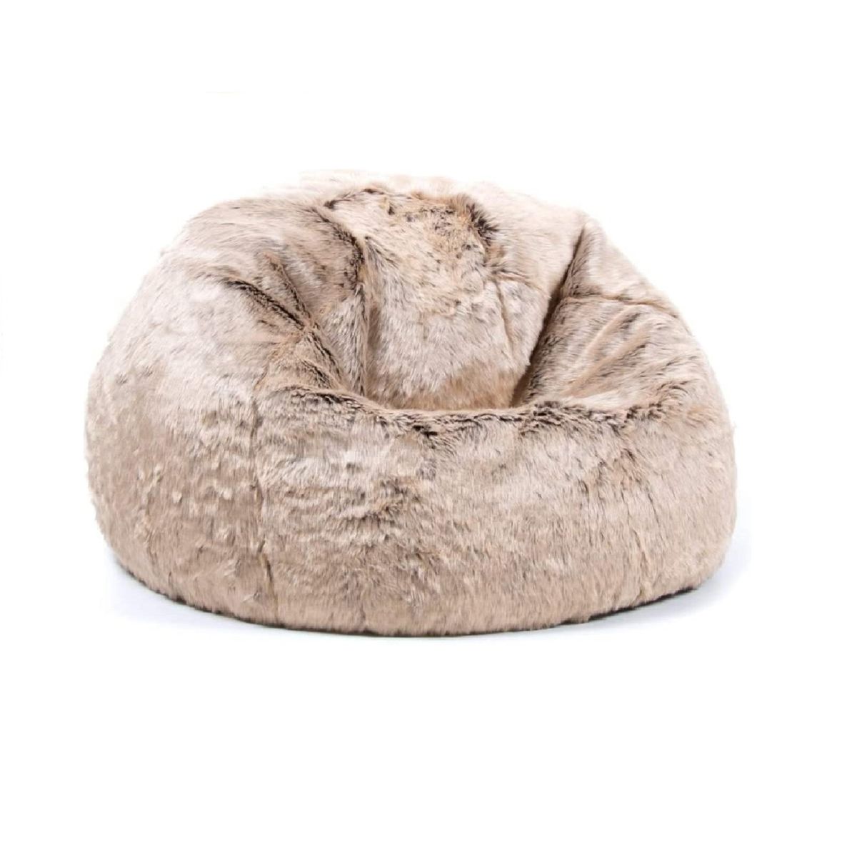 BANZAY - Puff pera gigante peludo peluche - Café Matizado