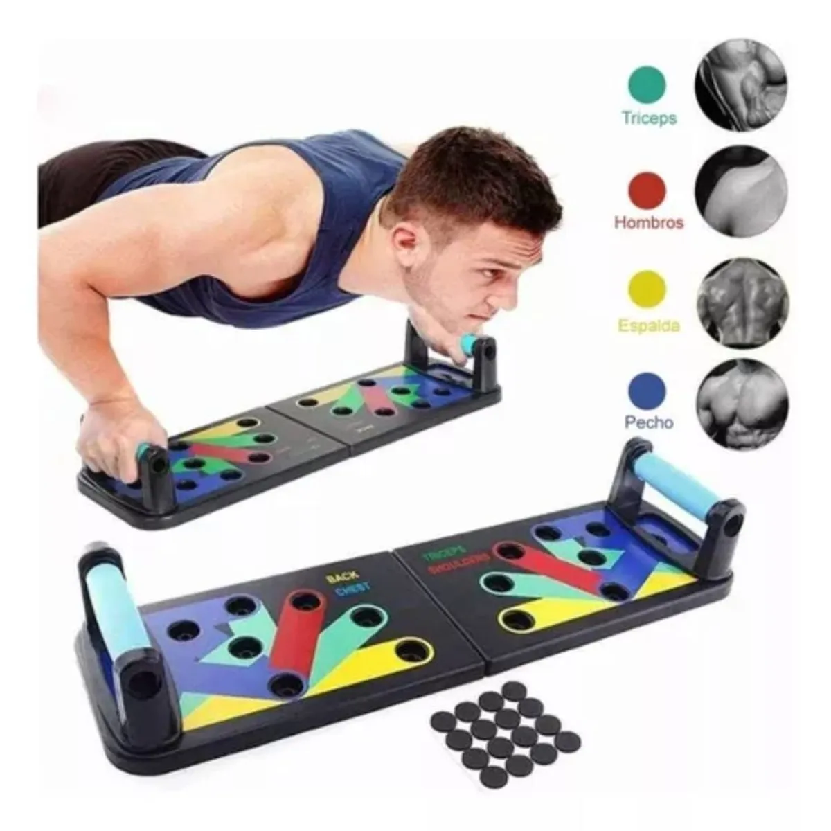 GENERICO - Tabla De Entrenamiento Completo Push Up Para Flexiones Brazo