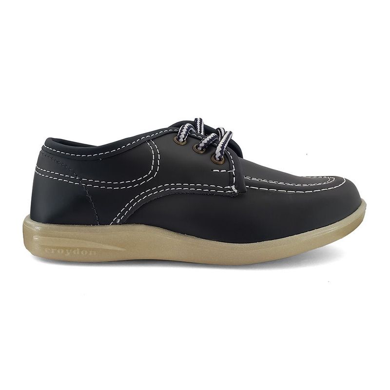 CROYDON - Zapato Colegial Bachiller Unisex Azul Croydon 2605-3._.