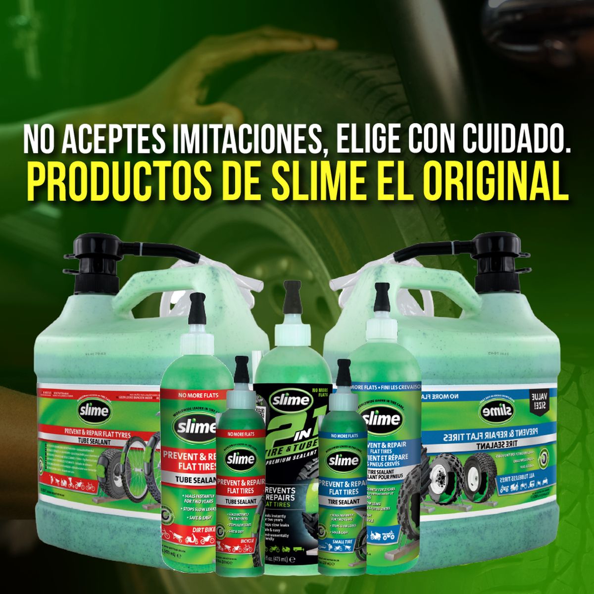 SLIME - Sellador llantas Neumatico Slime 16 oz x2 Und
