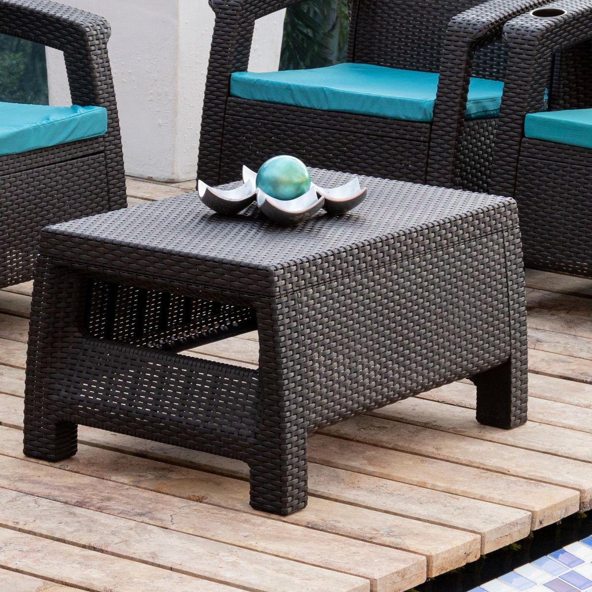 PLASTICOS MQ - Mesa De Centro Ferrara Tipo Ratan Marca Mq