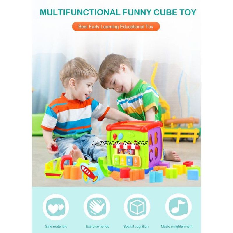 HUANGER - Cubo didáctico bebes y niños unisex musical