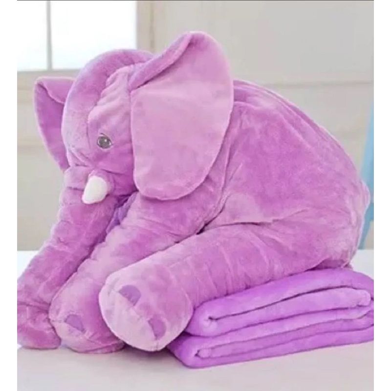 BEBESITOS - Elefante almohada + cobija abrazadora bebe 60 cm relajante