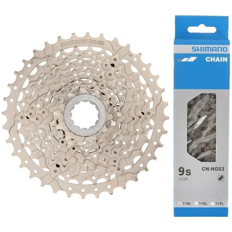 SHIMANO - Pacha cadenilla Bicicleta Shimano Cassette Hg400 9V 12-36