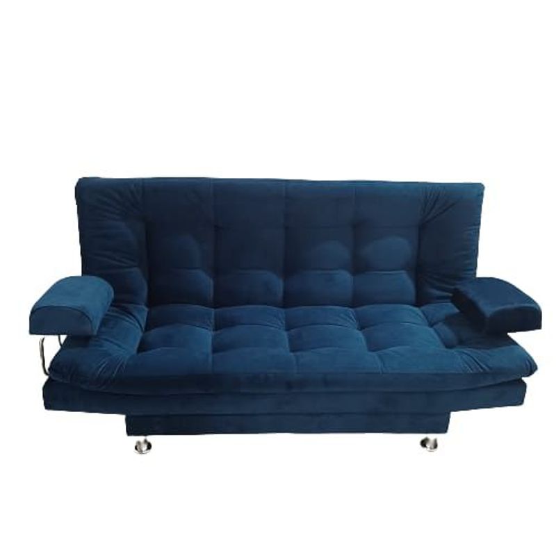 GENERICO - SOFA CAMA DE 3 PUESTOS AZUL PETROLEO.
