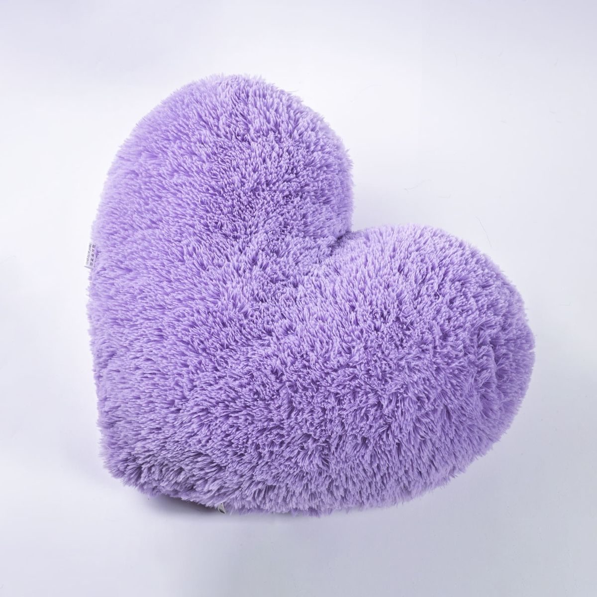 BANZAY - Cojín Decorativo Peludo Corazón - Lila