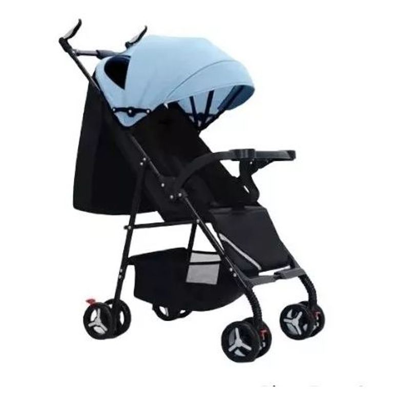 KIDSHOP - Coche Para Bebe Capota Expandible Fino azul  OBSEQUIO 701-5