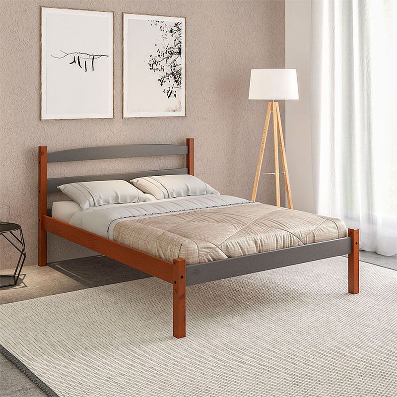 MUEBLES 2020 - Cama doble Delta AcaciaGris