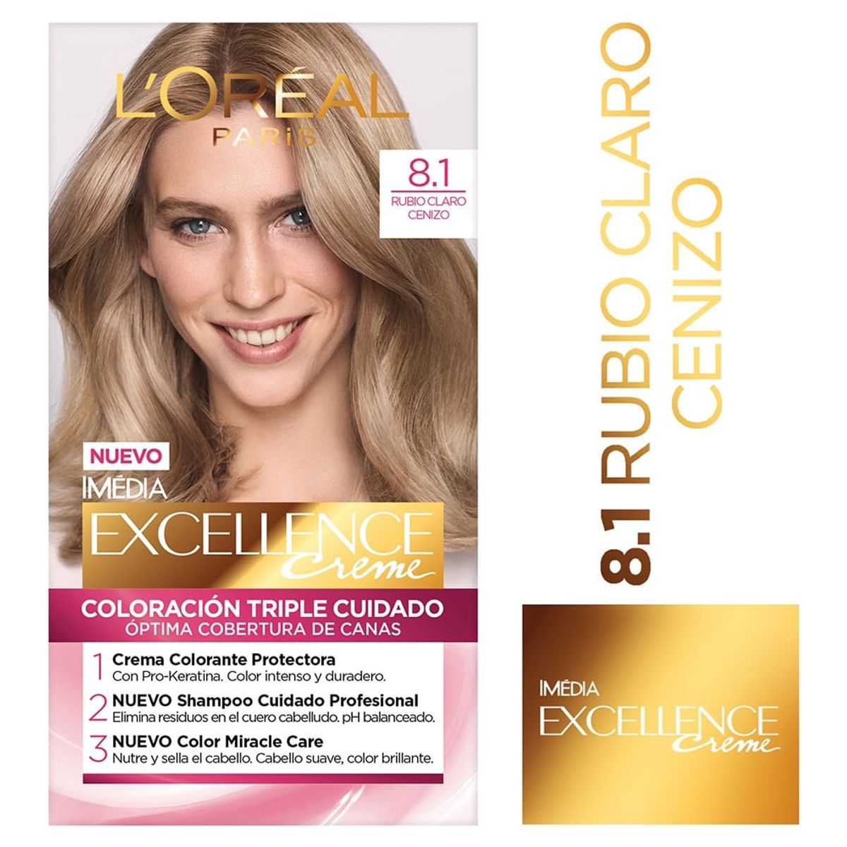LOREAL - Tinte Capilar L'oréal Paris Excellence Creme 8.1 Rubio Claro