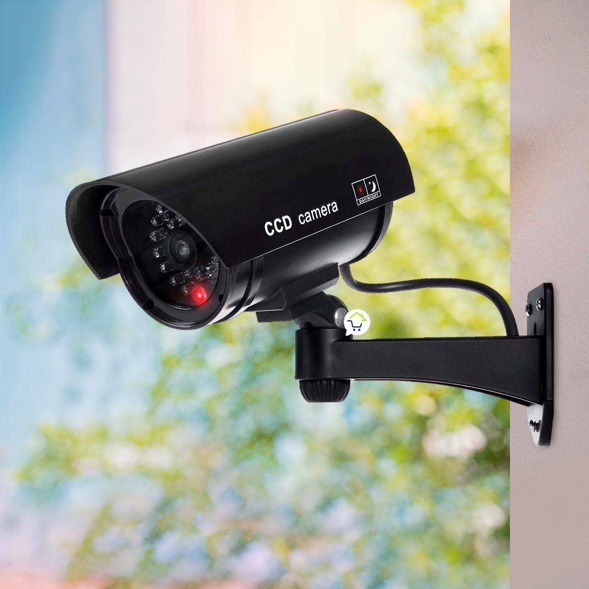 COMPRALOENCASA COM - Cámara seguridad dummy falsa simulación cámara real luz led cs02-ehm