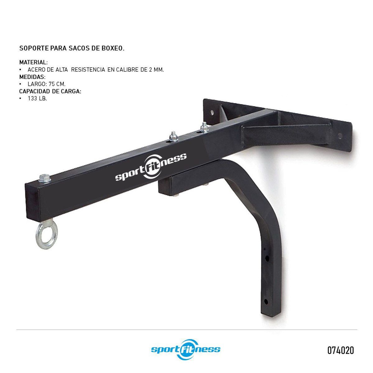 SPORT FITNESS - Soporte De Pared Para Saco O Bolsa De Boxeo Lot Fitness Gym