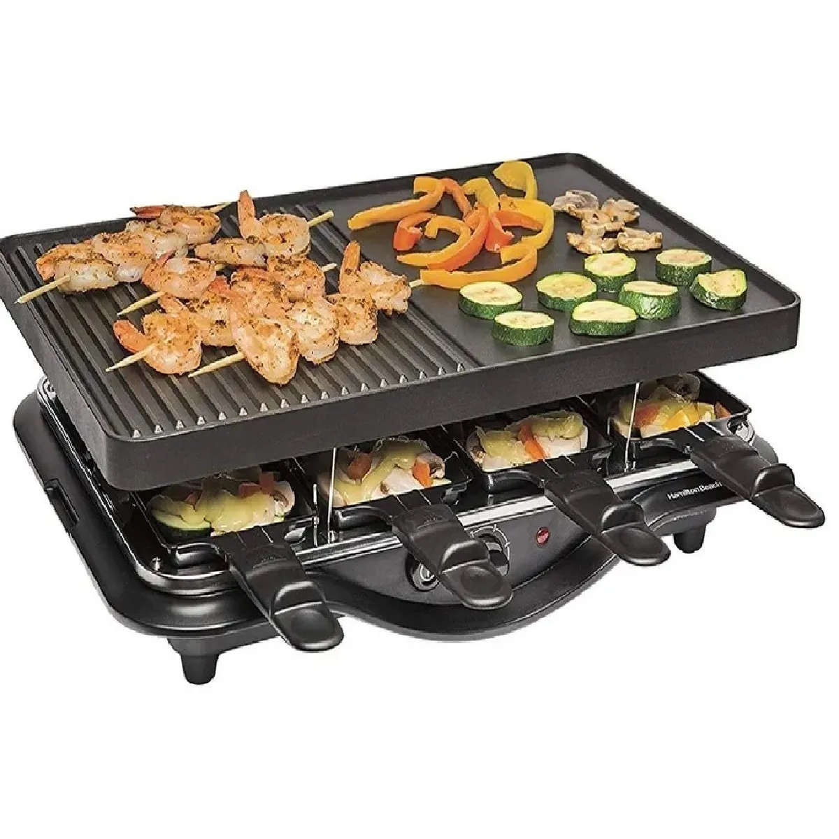 HAMILTON BEACH - Raclette 8 Porciones Parrilla Hamilton Beach 31612-mx Negra.