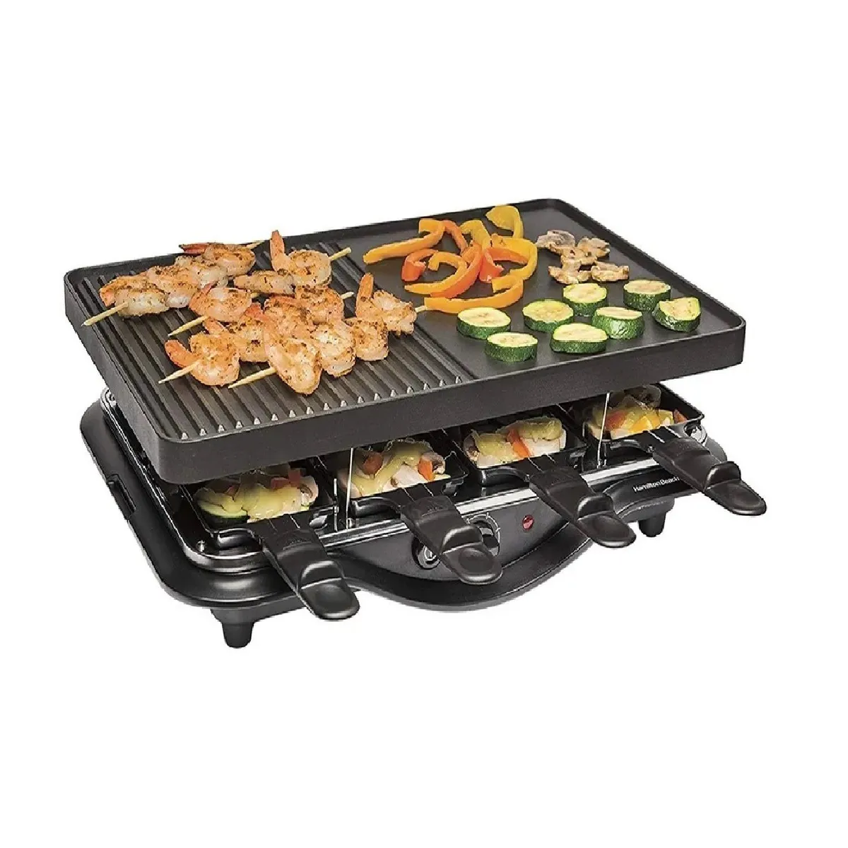 HAMILTON BEACH - Raclette 8 Porciones Parrilla Hamilton Beach 31612-mx Negra.