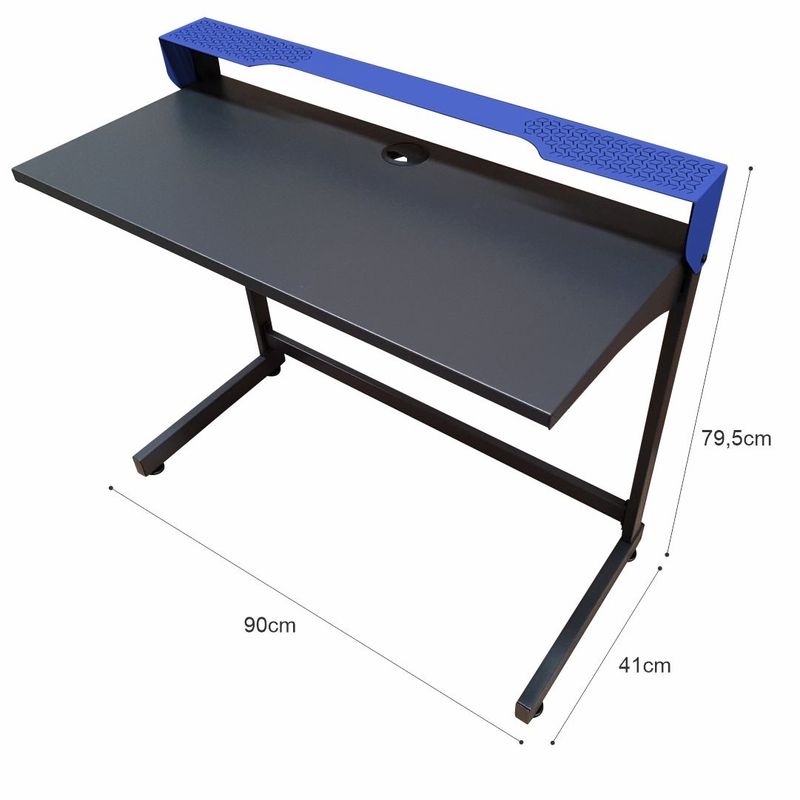 GENERICO - Escritorio Metálico Muka 90cm x 40cm x 79cm - Negro  Azul