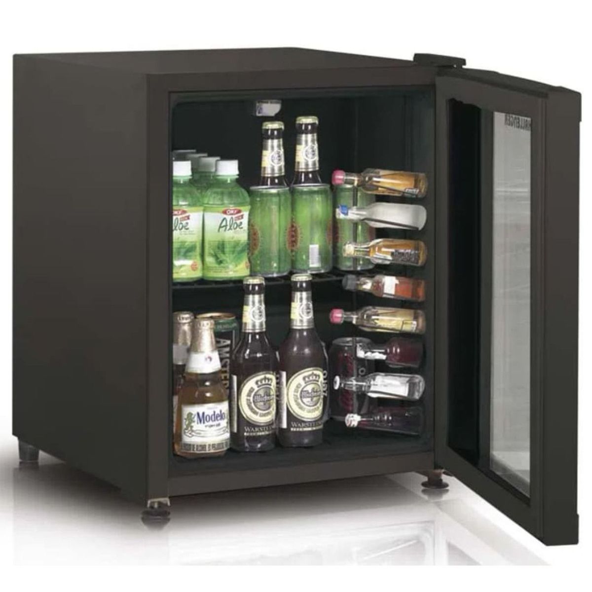 CHALLENGER - Nevera Challenger 49lts Minibar Puerta Vidrio Negro  CR-089