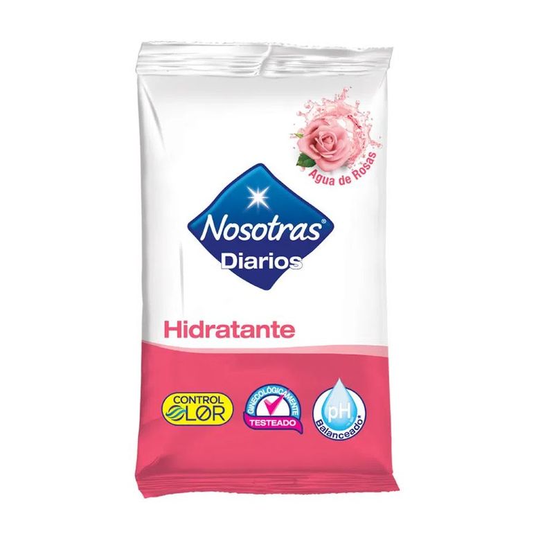 NOSOTRAS - Pañitos Humedos Nosotras Aguas de Rosas 16 Unidades