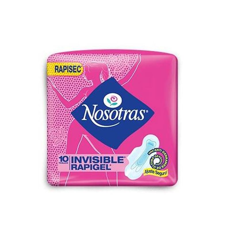 NOSOTRAS - Toallas Higiénicas Nosotras Invisible Rapigel 10 Unidades