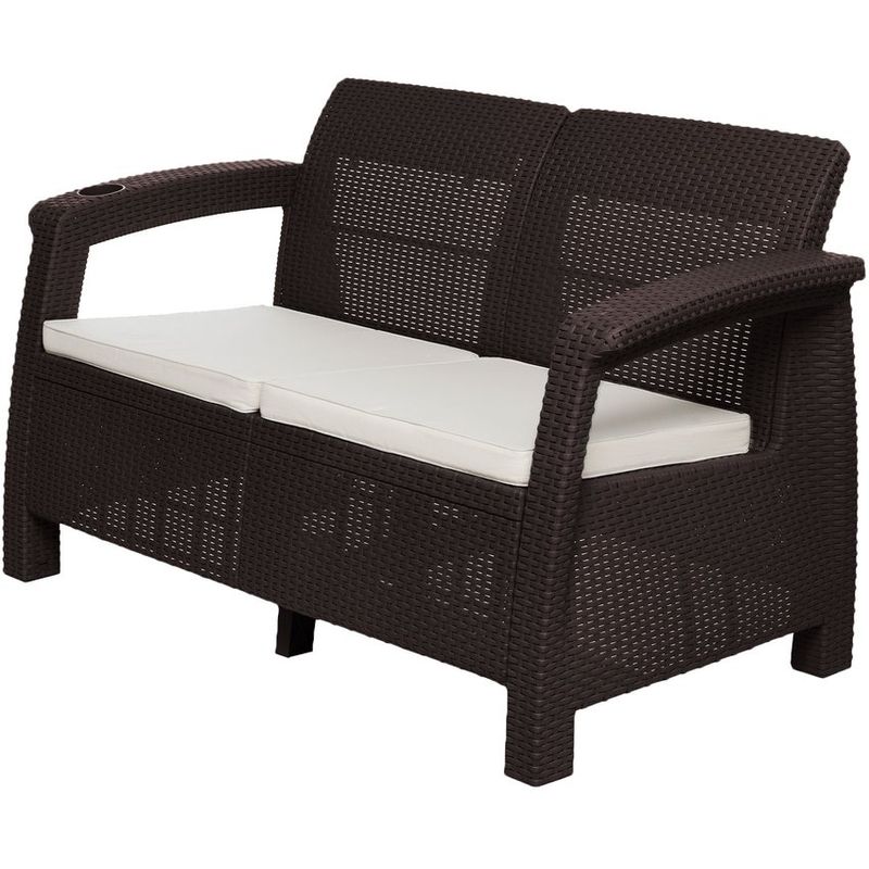 PLASTICOS MQ - Sofa Para Exterior 2 Puestos Tipo Ratan Marca Mq