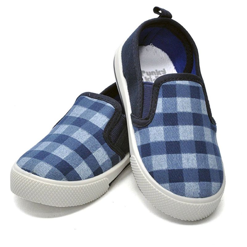 PUNKY KIDS - Zapatilla elástica niñoniña cuadros_.