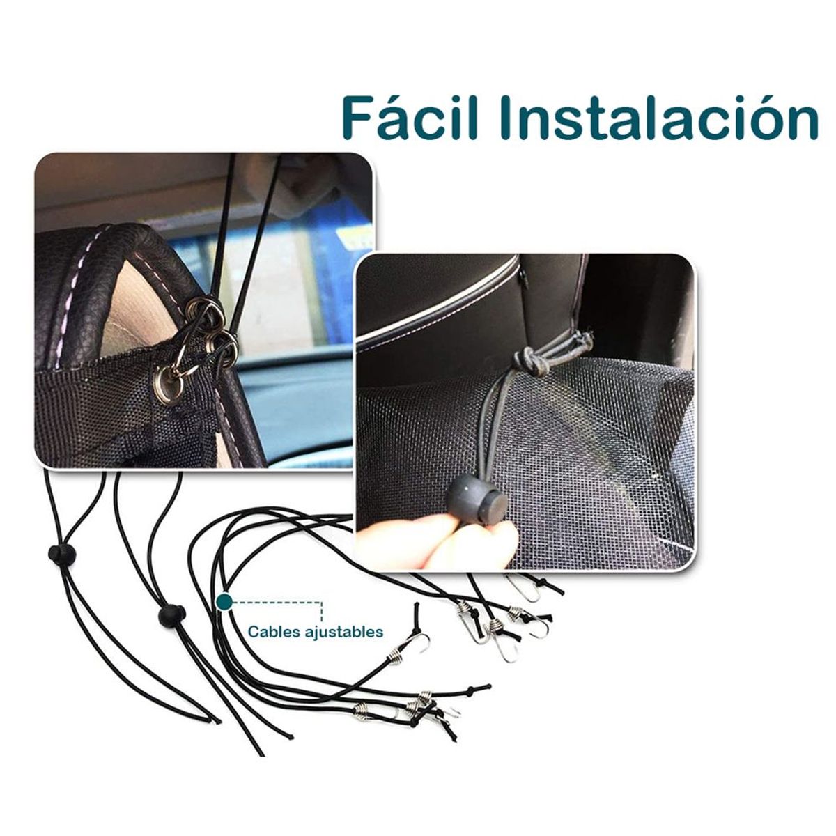 GENERICO - Barrera De Auto Para Perros Apertura De Malla - negro