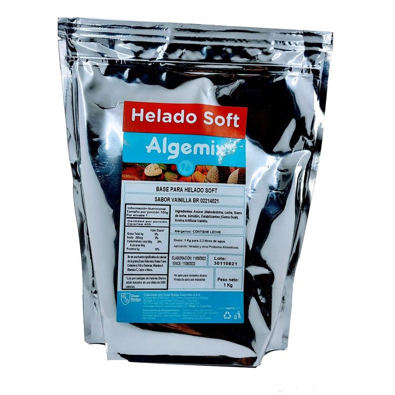 GENERICO - Base Para Helado Soft Sabor a Vainilla