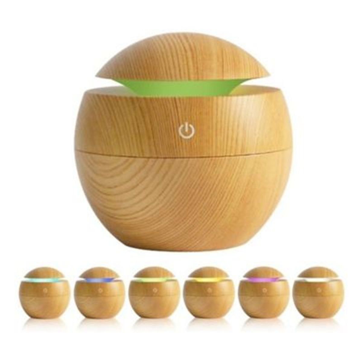 GENERICO - Difusor De Aroma Usb 130ml Ultrasonico Humidificador Redondo