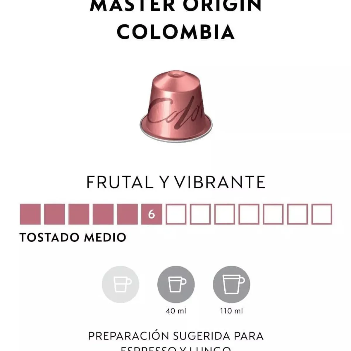 NESPRESSO - Pack Master Origin Colombia x 50 Cápsulas de Café Original Nespresso