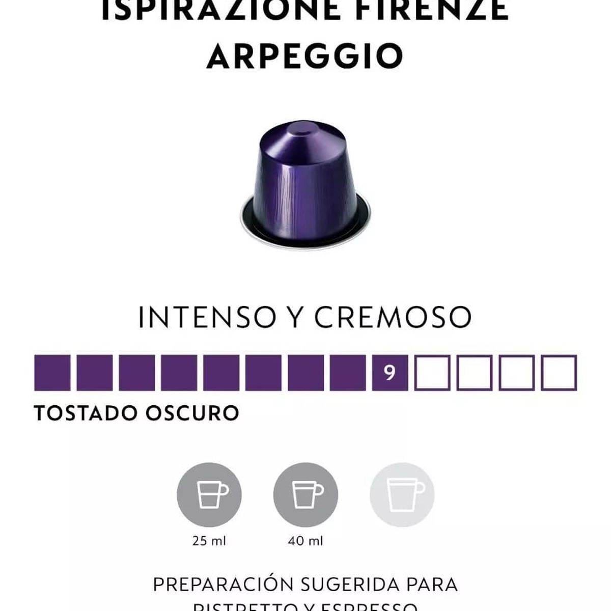 NESPRESSO - Pack Ispirazione Italiana Arpeggio x 50 Cápsulas de Café Original Nespresso