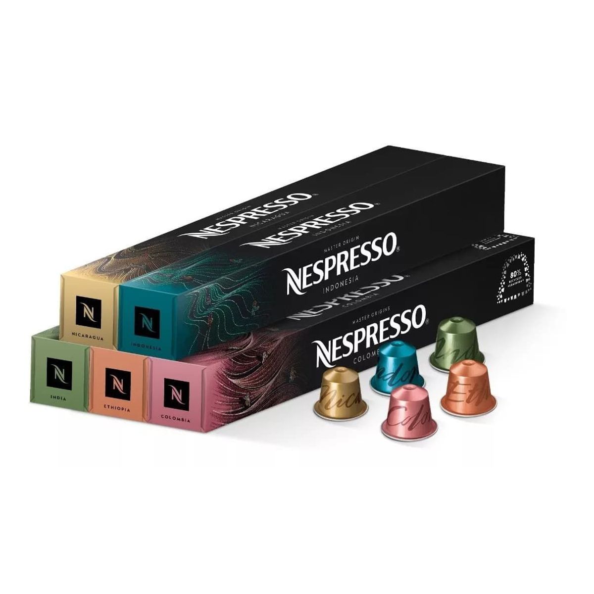 NESPRESSO - Pack Master Origin x 50 Cápsulas de Café Original Nespresso