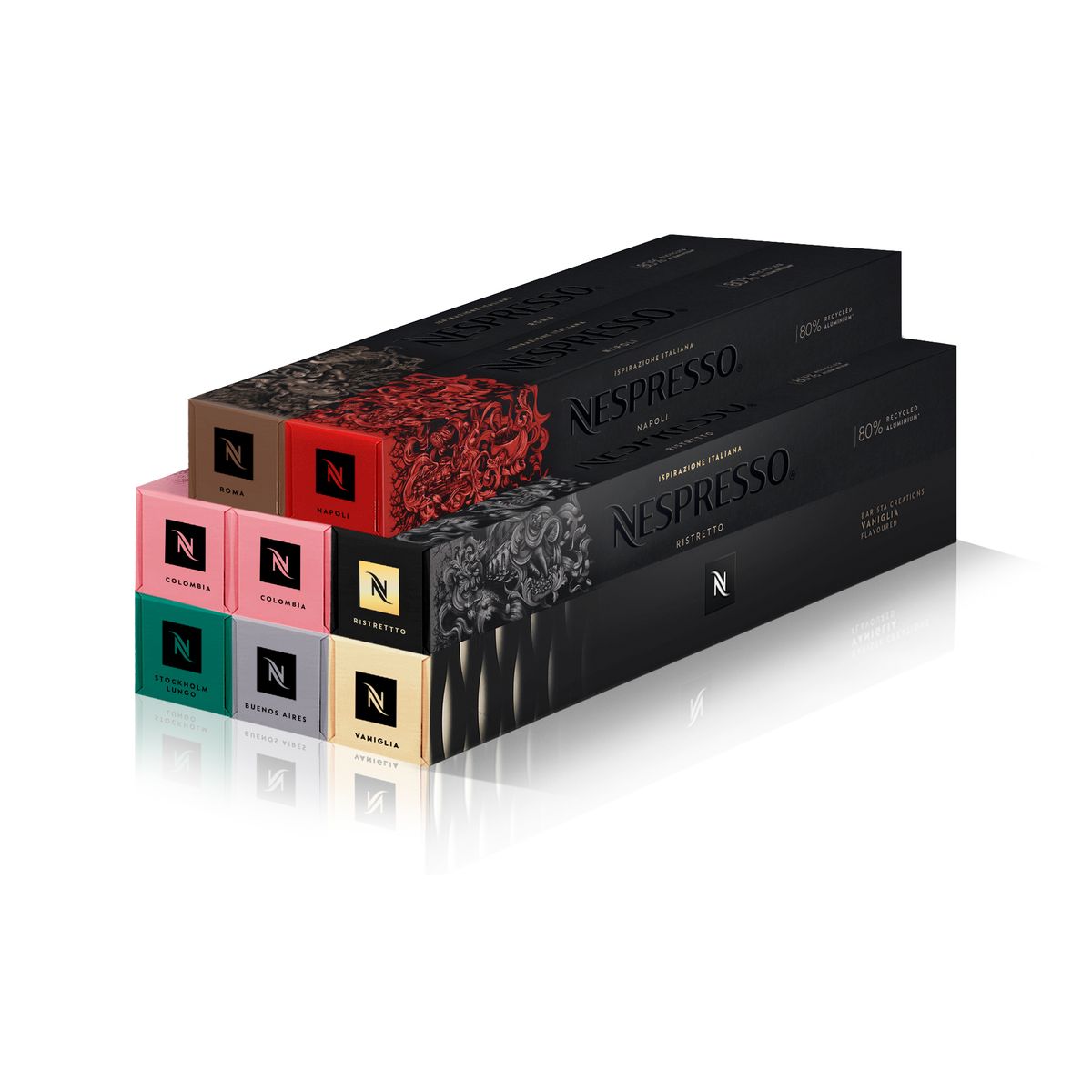 NESPRESSO - Pack Best Seller x 80 Cápsulas de Café Original Nespresso