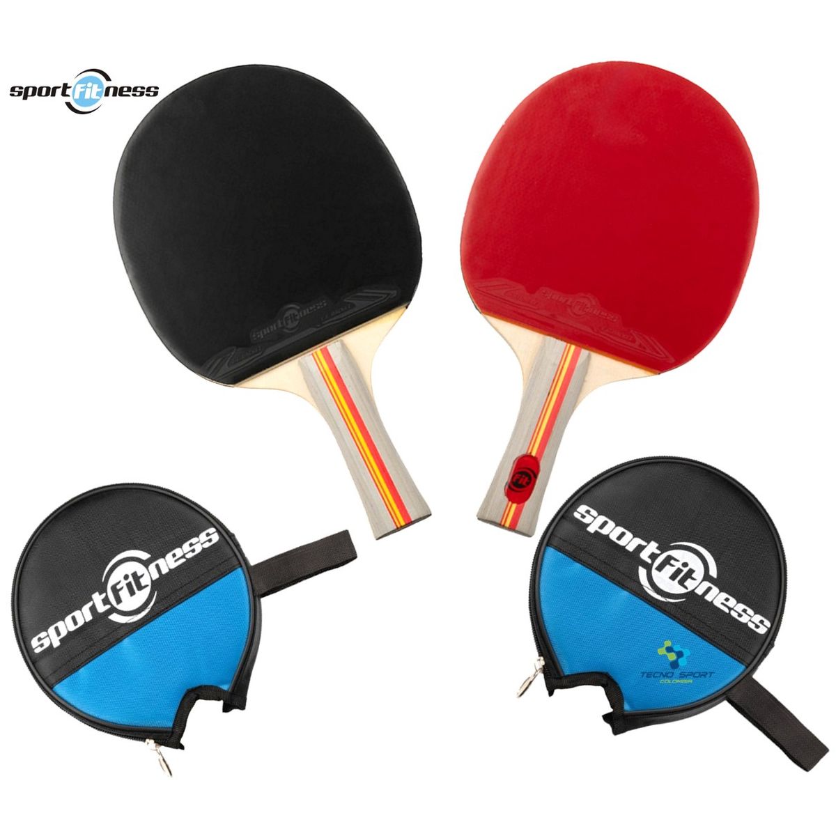 SPORT FITNESS - Raquetas ping pong sport fitness con estuche