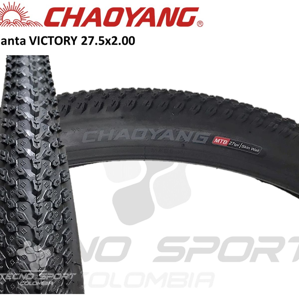 CHAOYANG - Llanta + Neumatico Bicicleta Rin 27.5 X 2.0 Chaoyang Mtb