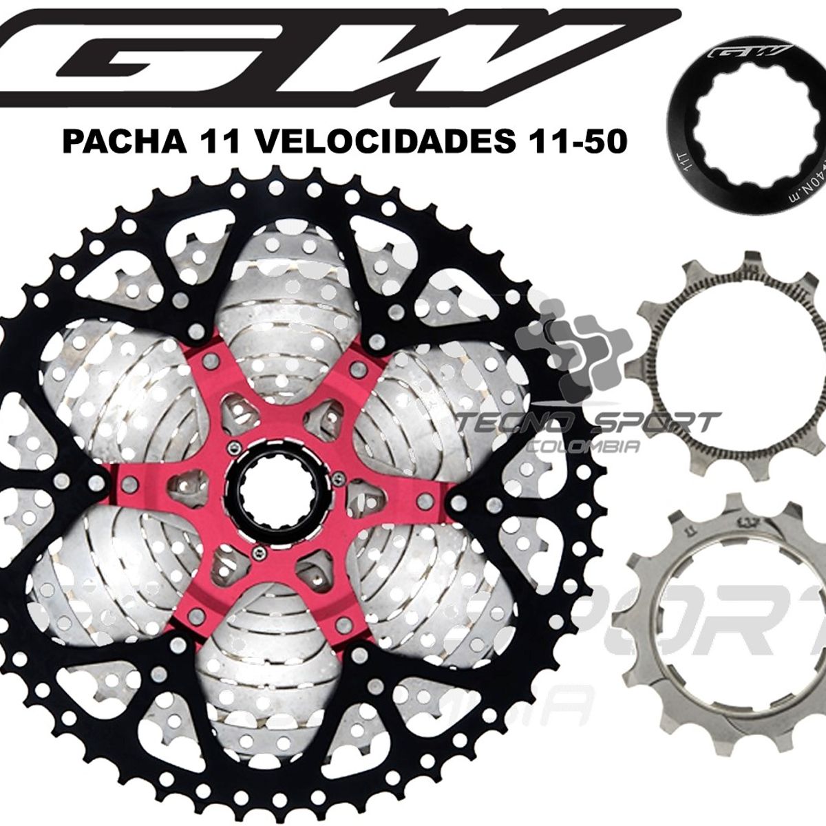 GW - Pacha cassette gw 11 velocidad 11-50 compatible con shimano