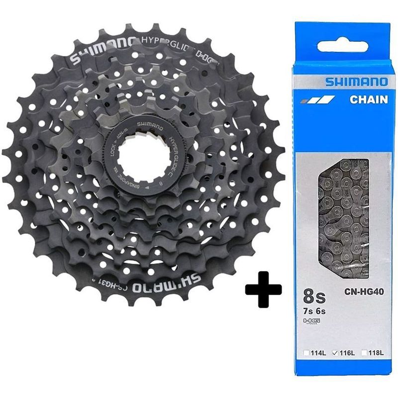 SHIMANO - Pacha  cadenilla bicicleta shimano cassette hg31 8v