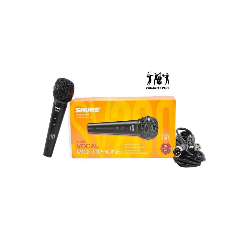 SHURE - MICRÓFONO VOCAL SHURE SV200 CARDIOIDE DINAMICO ORIGINAL SV-200
