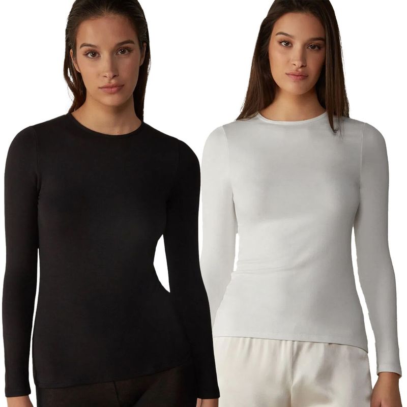 FRIOLENTA - Ropa térmica combo x 2 camiseta térmica negra y blanca
