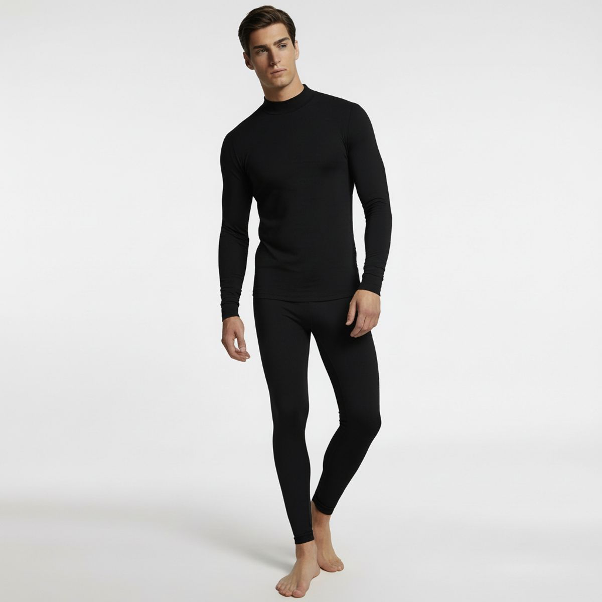 FRIOLENTA - Conjunto Térmico Buzo y Legging Interior en Fleece Polar - Negro