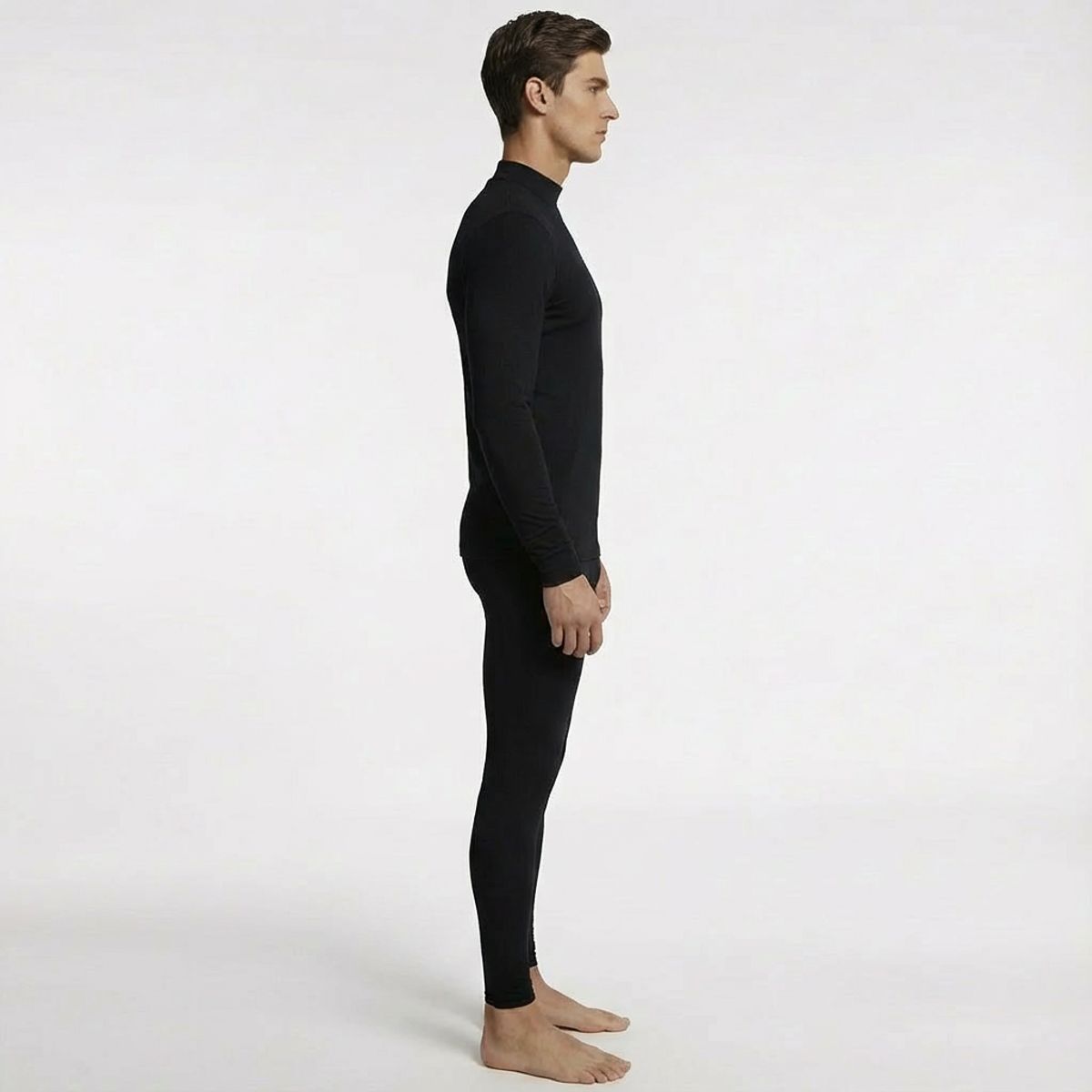 FRIOLENTA - Conjunto Térmico Buzo y Legging Interior en Fleece Polar - Negro