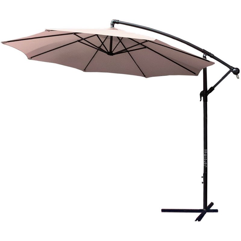 JARDIMEX - Parasol Sombrilla Quitasol  lateral 3 metros base beige Sombrilla-