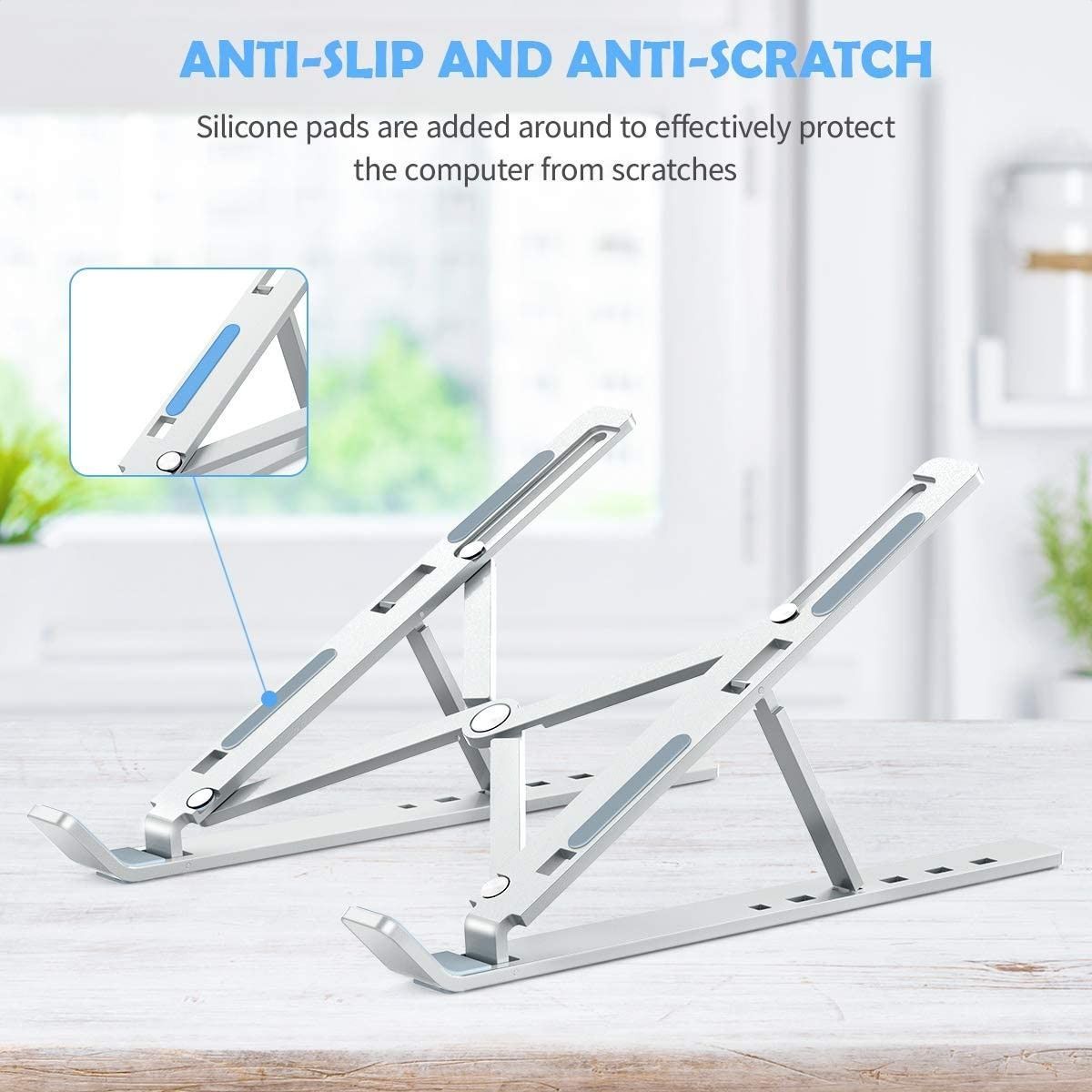 GENERICO - Base Soporte Para Portátil Ergonómica / Reclinable 7 Niveles Blanco