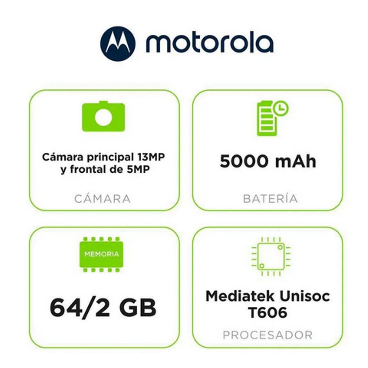 GENERICO - Celular MOTOROLA Moto E13 64 GB Negro