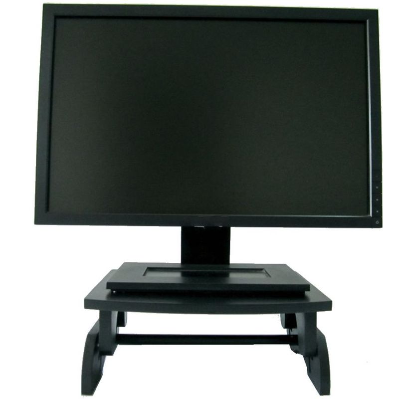 GENERICO - Soporte base eleva monitor 3 posiciones para pc.